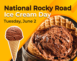 National Rocky Road ice Cream Day Signs