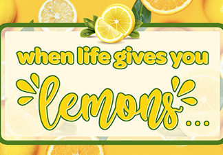When Life Gives You Lemons... Lemonade Cart Sign